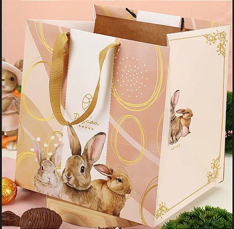 10 Sacola P/ Ovo De  Páscoa Pequena BELISSIMA 3743  ( PASCOA JANGO 2024 )