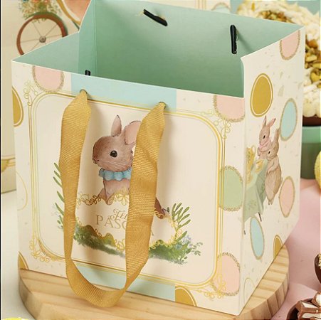 10 Sacola P/ Ovo De  Páscoa Pequena ACONCHEGO 3740  ( PASCOA JANGO 2024 )