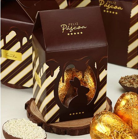 10 Embalagem  Lembrancinha PÁSCOA CHOCOLATE 3747 ( PASCOA JANGO 2024 )