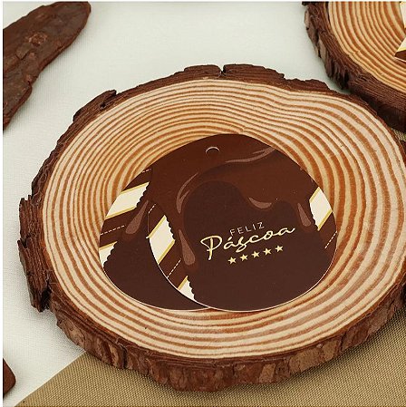 20 Tags Em Formato De Ovo de Pascoa CHOCOLATE 3954 ( PASCOA JANGO 2024 )