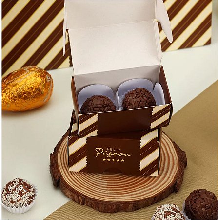 10 Caixas de Páscoa P/ 2 Doces  CHOCOLATE 3717 ( PASCOA JANGO 2024 )
