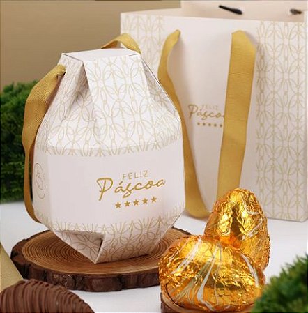 10 Caixass Embalagem Ovo de Páscoa 100/150 g com Alça Ovinho Kinder PAZ 3739 ( PASCOA JANGO 2024 )