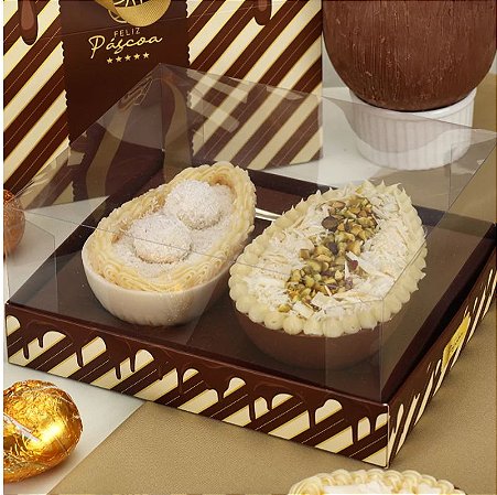 10 Caixas P/ Ovo de Páscoa Duo 150/250g CHOCOLATE 3757 ( PASCOA JANGO 2024 )