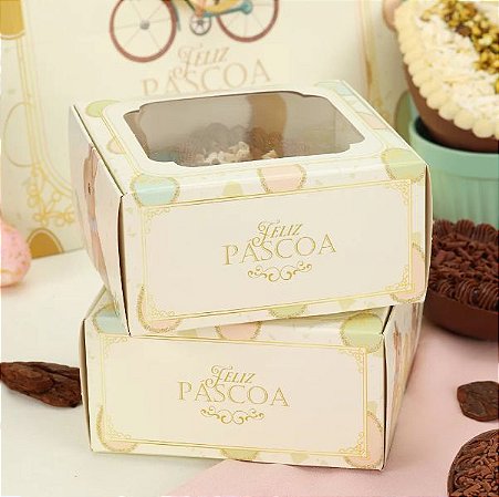 10 Caixas P/ Ovo De Colher 100/150gr de Páscoa 3750 ACONCHEGO ( PASCOA JANGO 2024 )