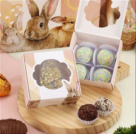 10 Caixas 0vo de Páscoa 50g Com Visor BELISSIMA  3723 ( PASCOA JANGO 2024 )