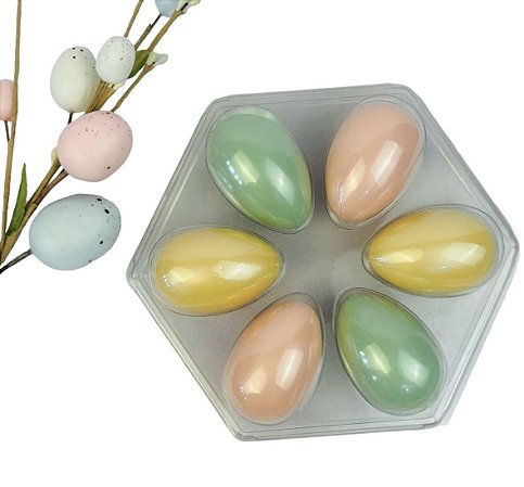 5 EMBALAGENS BANDEJA SEXTAVADA P/ 06 OVOS 50GR PÁSCOA 2024 (FLIP)
