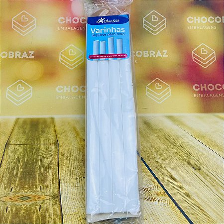 4 Tubo Varinha Para Sustentar Bolos (19Mmx320Mm) (Blue Star)