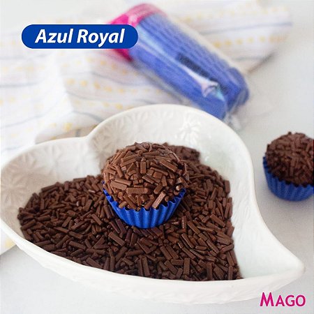 100 Forminha de Papel N° 5 Azul Royal Mago