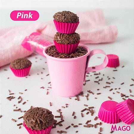 100 Forminha de Papel N° 5 Pink Mago