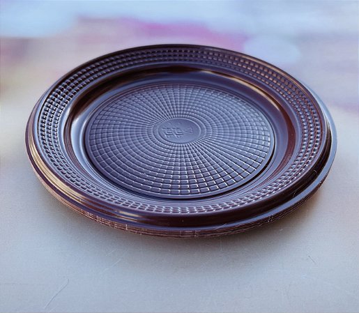 10 Pratinhos Para Bolo  15 Cm - Redondo Biodegradável - marrom (Triktrik)