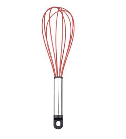 Batedor De Ovos Fouet  inox  29 cm vermelho  (Prime Chef)