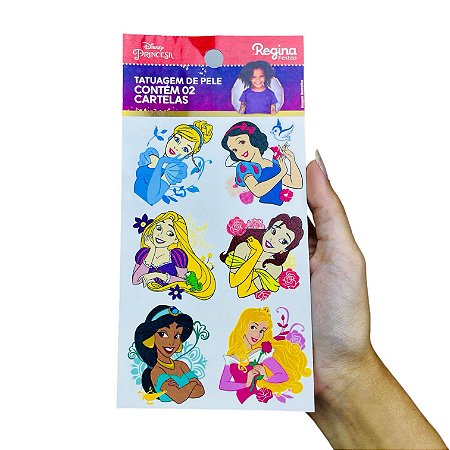 12 TATUAGEM DE PELE DISNEY PRINCESAS Regina