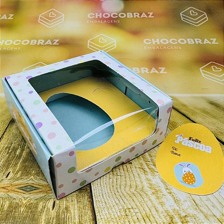 05 Caixa c/ Visor Ovo 100g PÁSCOA COLORIDA  4733 (Páscoa Ideia 2024)