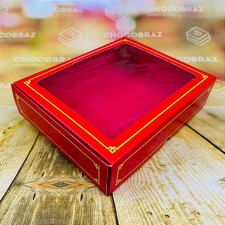 10 Caixa com Visor VERMELHO Dia das Mães ID3142