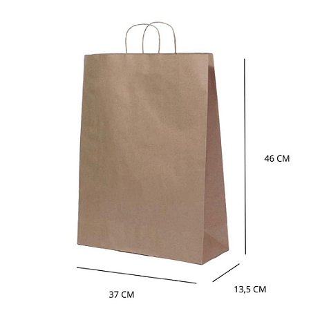 10 SACOLA KRAFT  37 X 13,5 X 46 (LC)  - REF:0121