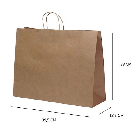 10 SACOLA KRAFT  39,5 X 13,5 X 38 (LC) - REF:0145