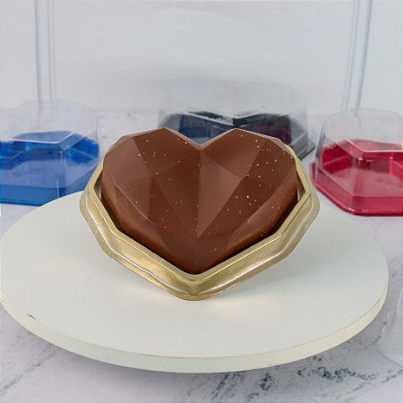 10 Caixa Coração Lapidado 350g Dourado 14070 (BWB) BWB EMBALAGEM