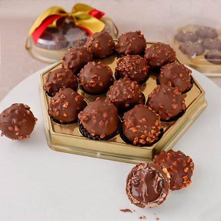 10 CAIXA SEXTAVADA VERMELHO C/13 CAVIDADES P/ BOMBONS 14030 BWB EMBALAGEM