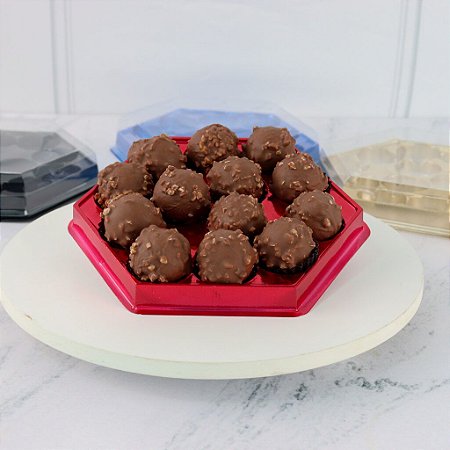 10 Caixa Sextavada Vermelho C/ 13 Cavidades P/ Bombons 14032 (BWB) BWB EMBALAGEM