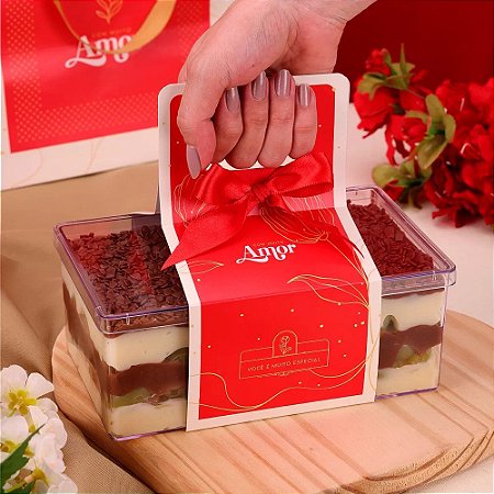 10 Alça P/ Cake Box Retangular AMOROSA 4137 (MÃES E NAMORADOS JANGO 2024)