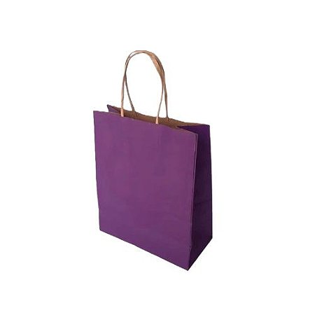 10 SACOLA PP KRAFT ROXO 9,5 X 7,5 X 14,5 (LC)  - REF:5038
