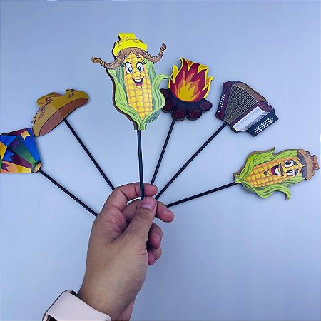10 Palito Tags Decorativo  Festa Junina   61.7   ( Nc Toys Palito  ) FESTA JUNINA 2025