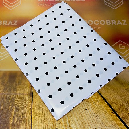 10 Toalhas P/ Mesa Festa POA BRANCO/PRETO Bopp Perola  78x78 INOVE