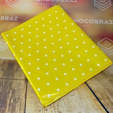 10 Toalhas P/ Mesa Festa POA AMARELO/BRANCO Bopp Perola  78x78 INOVE