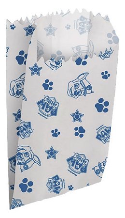50 SACO DE PIPOCA PAPEL PATRULHA CANINA CORE REGINA
