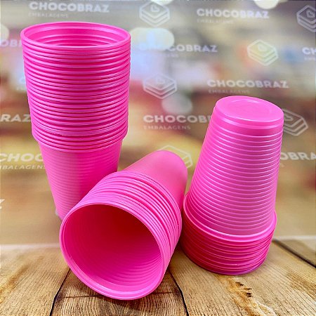 50 COPO 200ML ROSA CHICLETE BELLO FESTAS