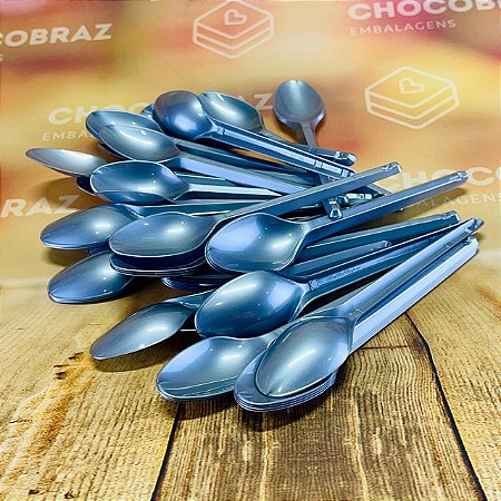 50 COLHER SOBREMESA PRATA BELLO FESTAS
