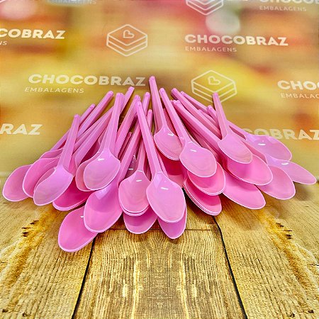 50 COLHER SOBREMESA PS ROSA BELLO FESTAS