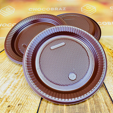 10 PRATO PS 15 RASO MARROM BELLO FESTAS