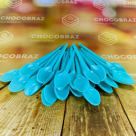 50 COLHER SOBREMESA AZUL TIFFANY BELLO FESTAS