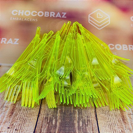 50 GARFO SOBREMESA PS NEON AMARELO BELLO FESTAS