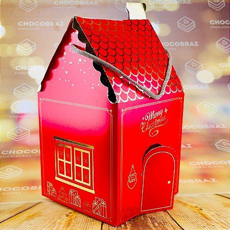 5 CAIXA PANETONE CASA - NATAL CLASSICO ID5160  (NATAL IDEIA 2024)