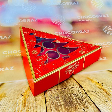 5 CAIXA 10 DOCES C/ VISOR ARVORE - NATAL CLASSICO ID5151  (NATAL IDEIA 2024)