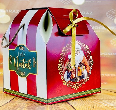 5 CAIXA PANETONE C/ ALCA PREMIUM - NATAL NOEL ID5114  (NATAL IDEIA 2024)