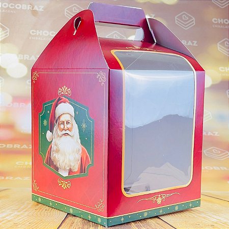 5 CAIXA PANETONE MALETA C/ VISOR - NATAL NOEL  ID5119  (NATAL IDEIA 2024)