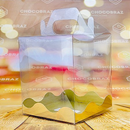 10 CAIXA P/ PANETONE MALETA CRISTAL 12X12 NATAL ENCANTADO ID5231 (NATAL IDEIA 2024)