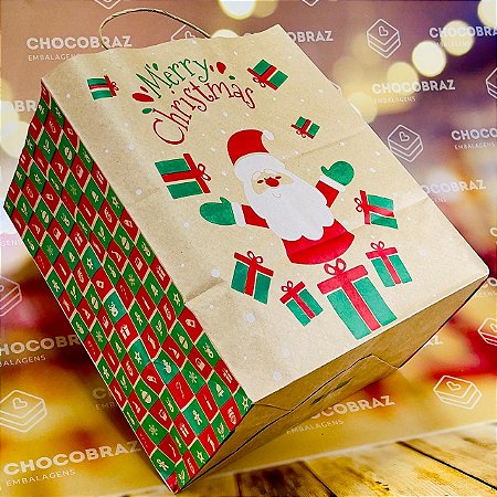 10 SACOLA NATAL (PFM) - NATAL KRAFT NOEL ID5095 (NATAL IDEIA 2024)
