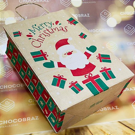 10 SACOLA  NATAL (P) - NATAL KRAFT NOEL ID5091 (NATAL IDEIA 2024)