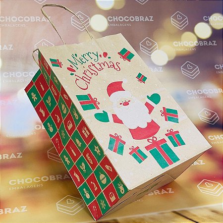 10 SACOLA NATAL (PP) - NATAL KRAFT NOEL ID5089 (NATAL IDEIA 2024)