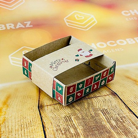 10 CAIXA BROWNIE C/ CELOFANE NATAL KRAFT ID5277 (NATAL IDEIA 2024)