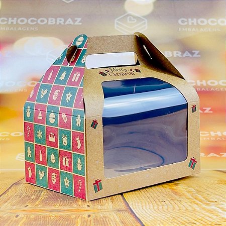 10 MALETINHA P/ DOCES C/ VISOR M  NATAL KRAFT ID5066 (NATAL IDEIA 2024)