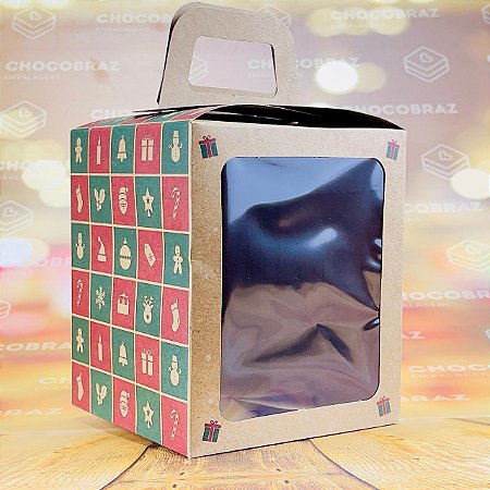 5 CAIXA PANETONE SOFT C/ VISOR NATAL KRAFT ID5080 (NATAL IDEIA 2024)
