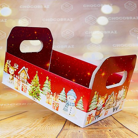 5 CESTA NATAL CAIXOTE (M) NATAL ENCANTADO ID5199  (NATAL IDEIA 2024)