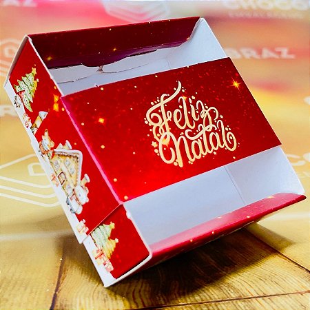 10 CAIXA BROWNIE C/ CELOFANE NATAL ENCANTADO ID5275 (NATAL IDEIA 2024)