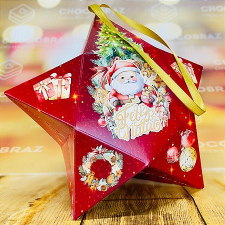 10 CAIXA LEMBRANCINHA ESTRELA - NATAL ENCANTADO ID5169 (NATAL IDEIA 2024)