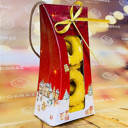 10 CAIXA MALETA P/ DOCES C/ VISOR E ALCA - NATAL ENCANTADO ID5172 (NATAL IDEIA 2024)